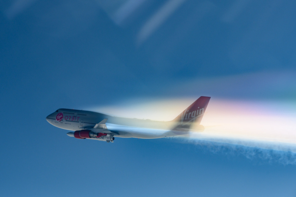 Photo from Virgin Orbit's Above the Clouds mission. Image credit: Virgin Orbit