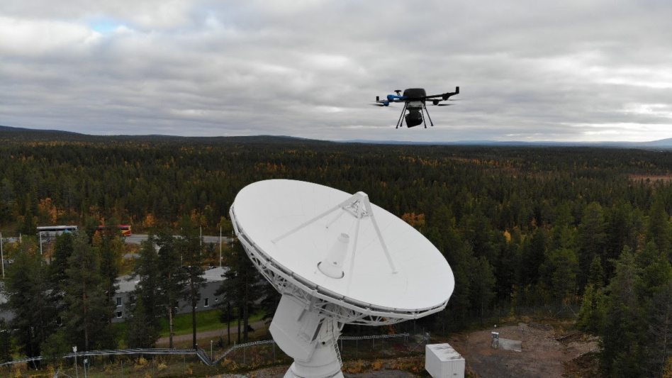 QuadSAT said this morning that it partnered with the European Space Agency’s ESOC mission control center to run a drone-based measurement campaign of 13- and 15-meter European antennas at Kiruna Earth Station. The Danish startup says this is the first time anyone has used a drone to measure a 15-m. antenna and run tracking tests on it.