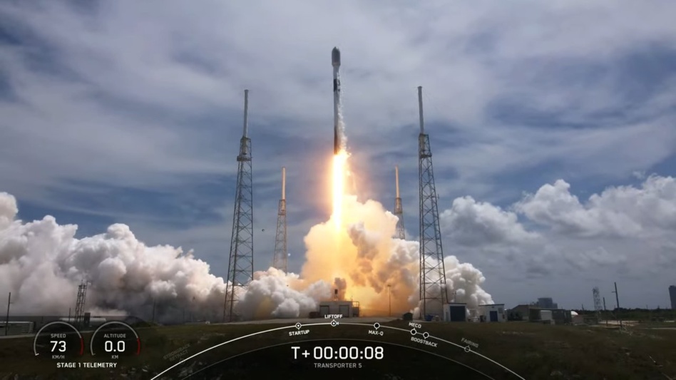 SpaceX launches Transporter-5 on May 25 2022