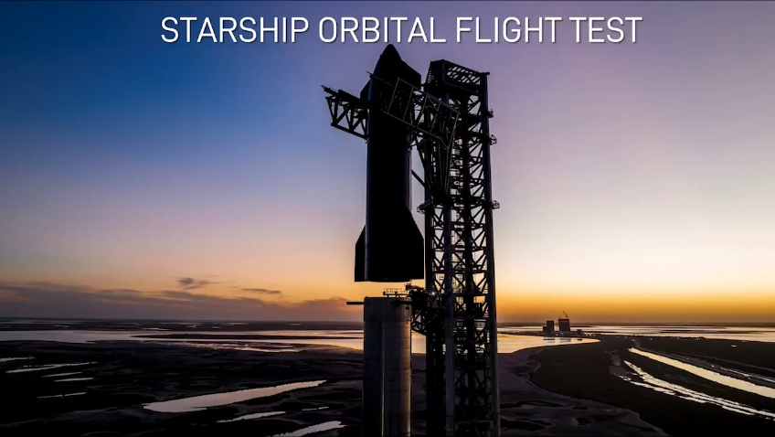 Starship orbital flight test slide from SpaceX all-hands presentation update.