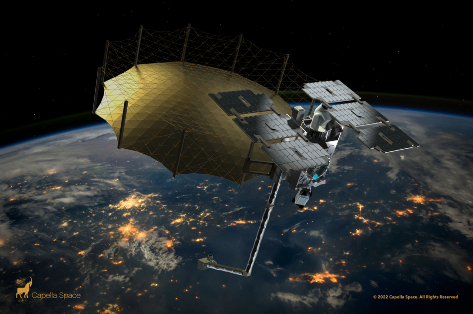 Artist rendering of Capella's Arcadia satellite