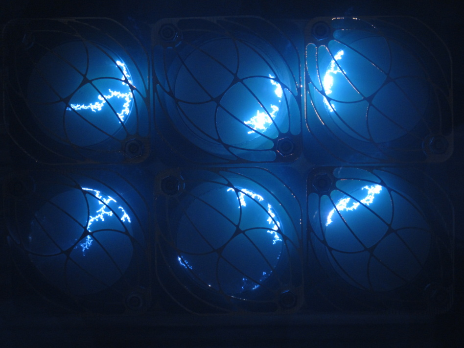AASC MPT pucks light up the lab with thousands of pulses per second during electric propulsion tests earlier this year