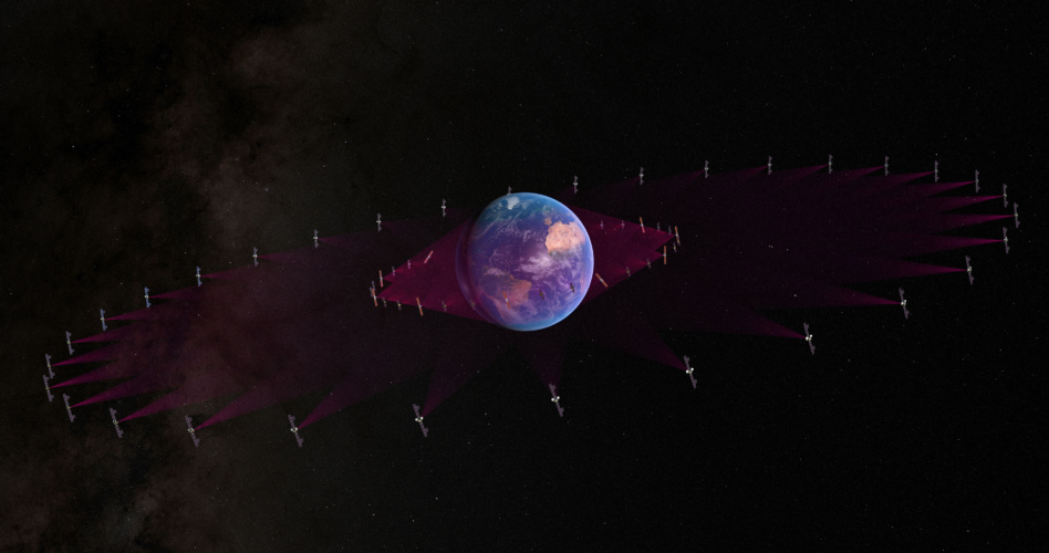 SES GEO and MEO Constellation render