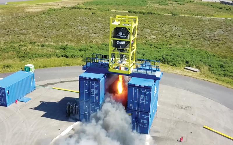 Skyrora has completed a 20-second hot fire test of its Skyrora XL second stage in Scotland.