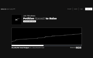 Crowdfunding Platform’s SpaceX “Petition” Passes $11M in Pledges