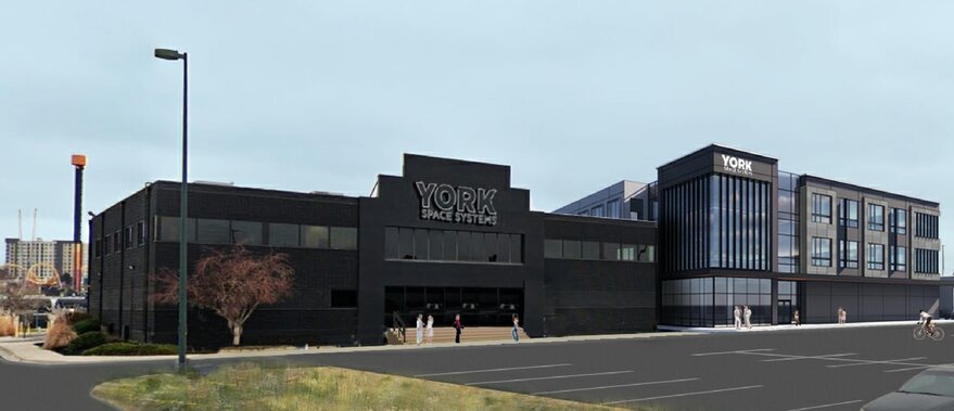 York's two producting facilities. The building on the right is a rendering.