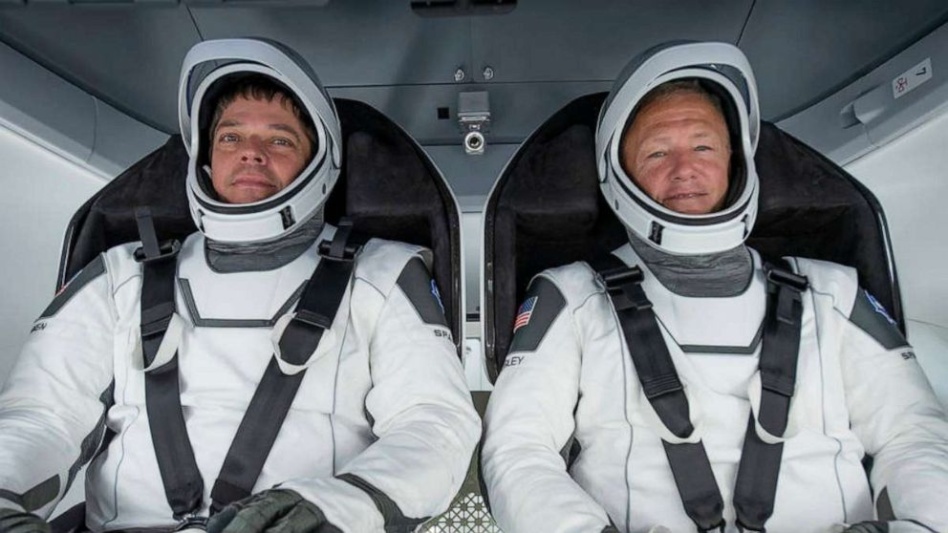 Bob Behnken and Doug Hurley in March 2020. Image: SpaceX/NASA