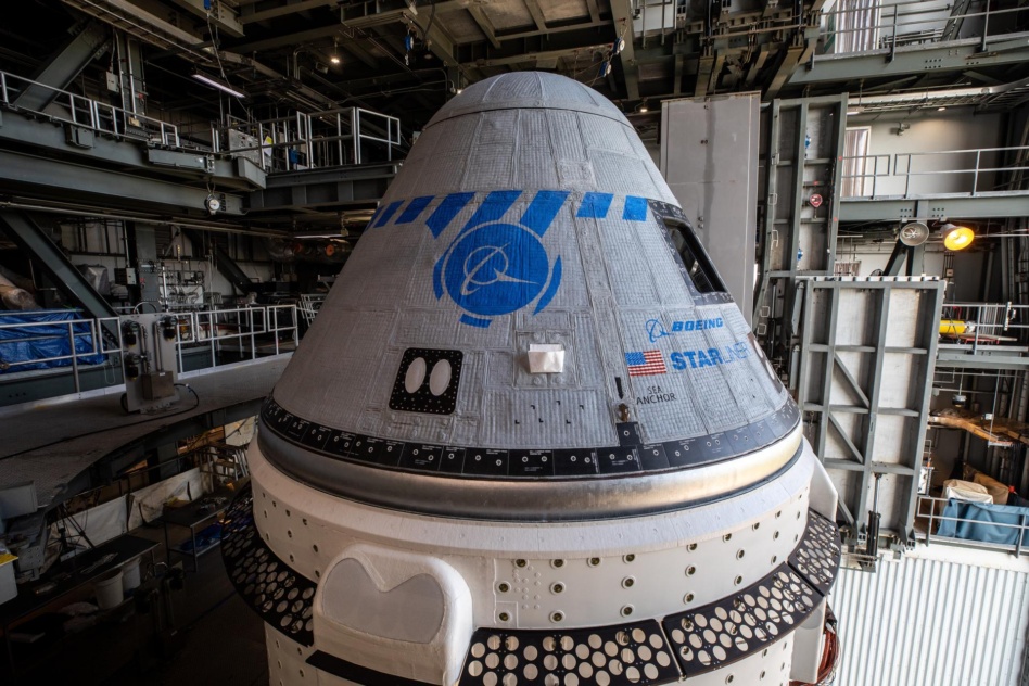 The Starliner on top of its Atlas rocket ahead of an uncrewed test mission in 2022. Image: NASA/Kim Shiflett