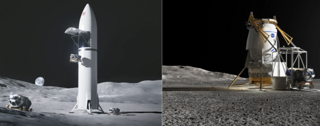 SpaceX and Blue Origin Cargo Advance Work on Cargo Lunar Landers 