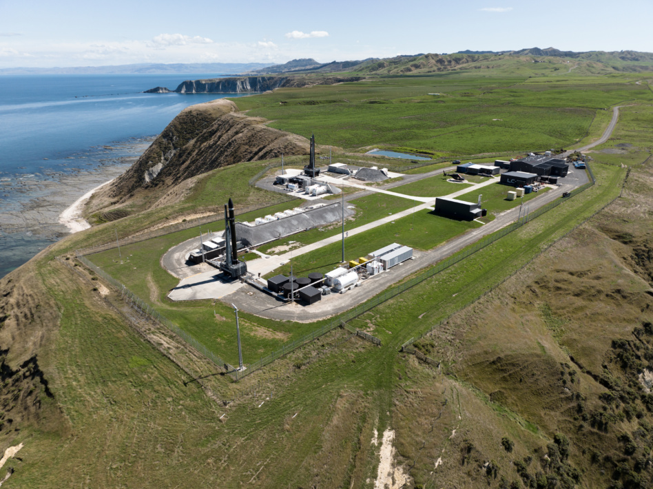 Two Electron launch vehicles on launch pads at Rocket Lab's Mahia Launch Complex. Image: Rocket Lab.