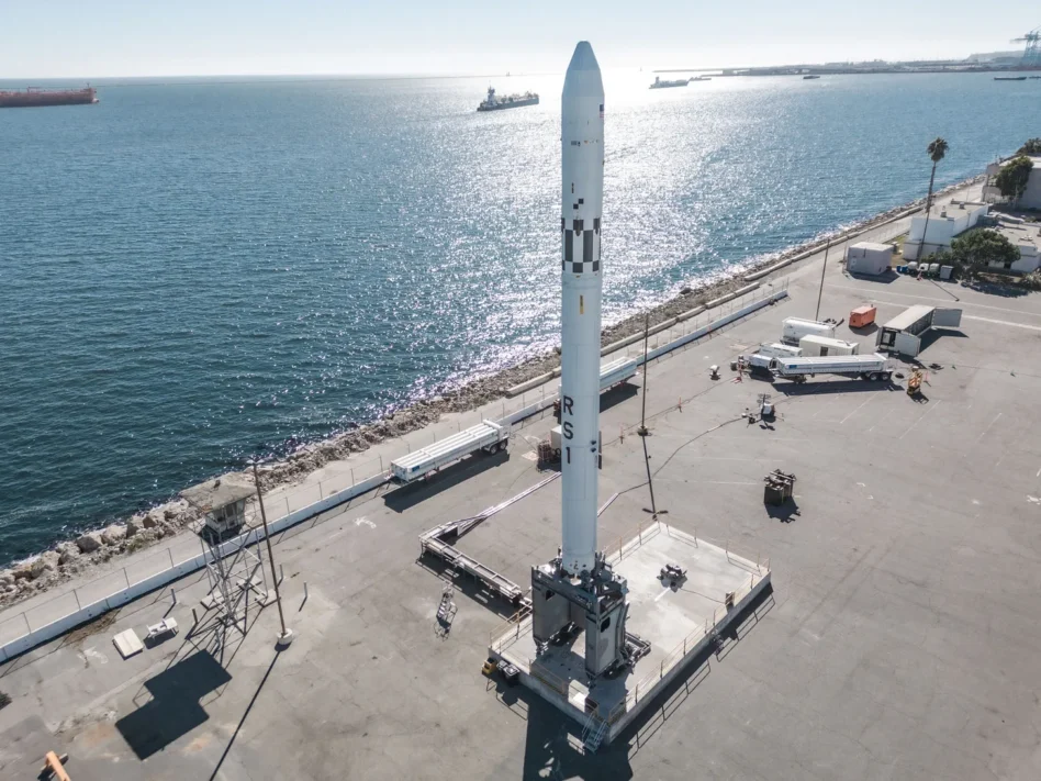 ABL Space System's RS1 and its launch system during a dress rehearsal ahead of a 2023 launch. Image: ABL Space Systems