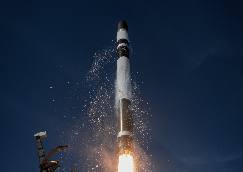 Rocket Lab's Electron sheds ice during the (appropriately named) Ice AIS Baby mission. Image: Rocket Lab.