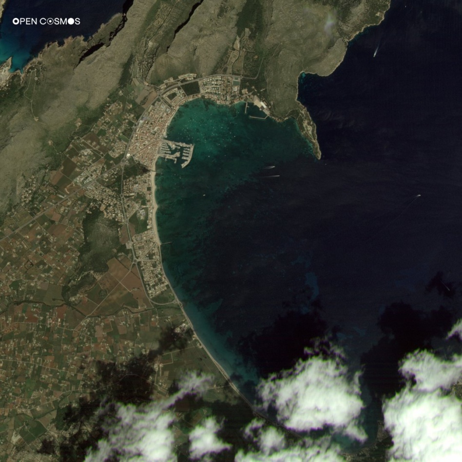 The Port of Mallorca from orbit. Image: Open Cosmos