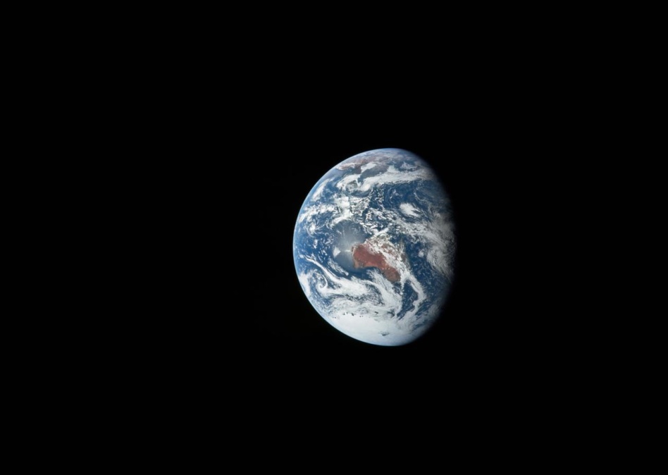 Australia as seen from the Apollo 17 crew on their lunar journey in 1972. Image: NASA