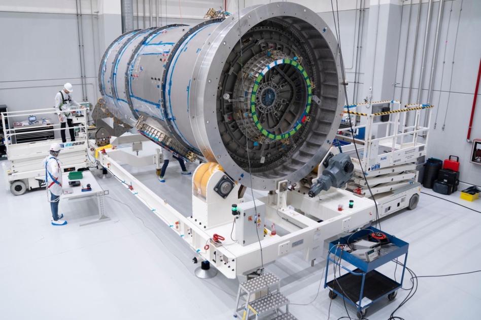 The Gateway's Habitation and Logistics Outpost module prepared for shipment from Thales Alenia Space in Italy to Northrop Grumman in the US for final outfitting. Image: Thales Alenia Space.