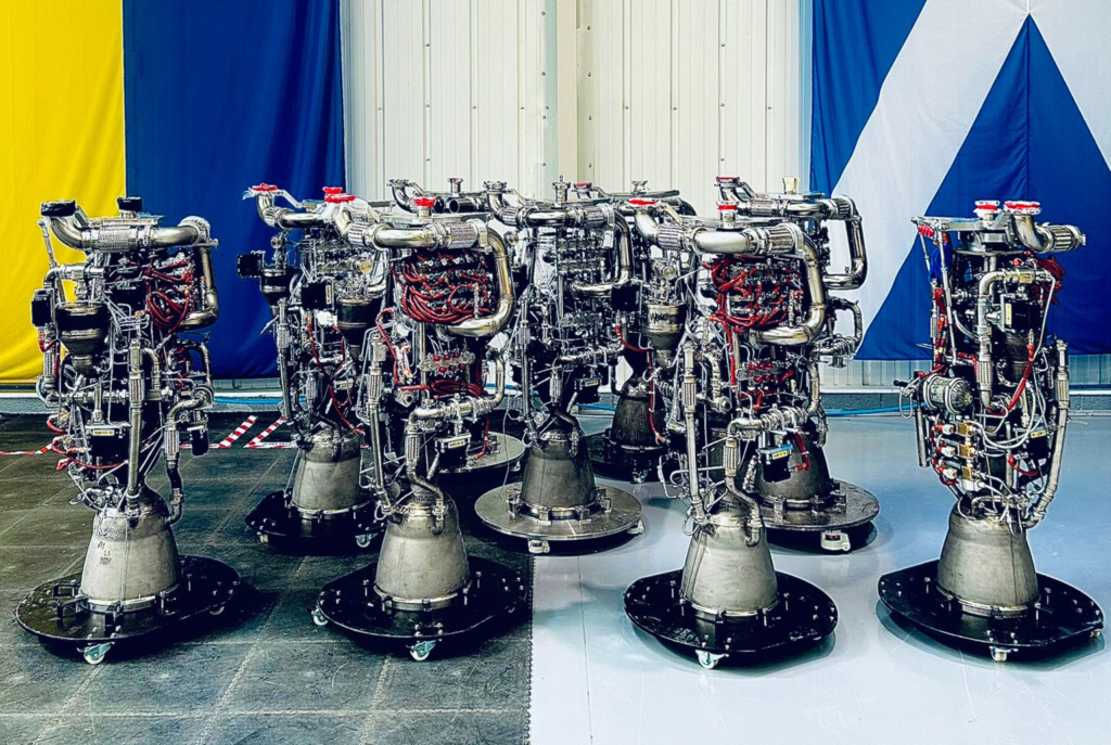 The nine engines that will power Skyrora's next rocket launch. Image: Skyrora