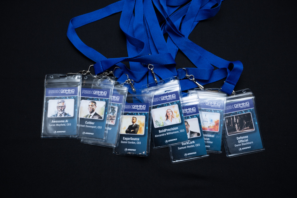 A collection of characters from a tech development risk game put on by Aerospace Corporation and Lux Capital. Image: Aerospace Corporation.