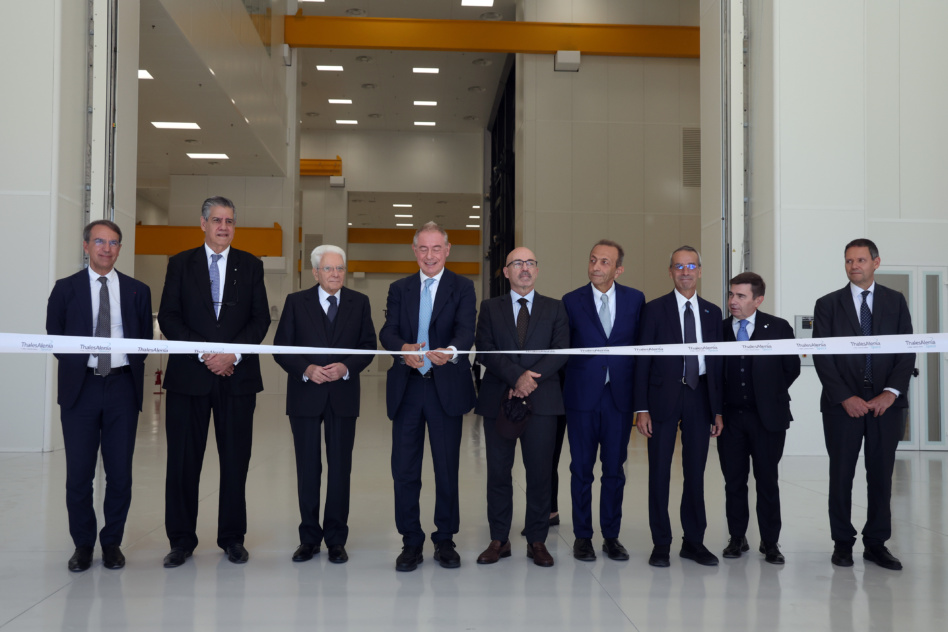 Officials from Thales Alenia Space, ASI, and the Italian government inaugurated the new facility this week. Image: Thales Alenia Space/M.Iacobucci