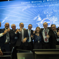 ESA directors looking positively chuffed at this year's ministerial. Image: ESA