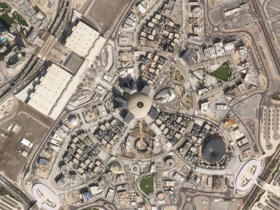 Dubai Expo 2020 captured in 2021 by Planet's Skysat. Image: Planet Labs