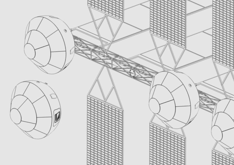 A sketch of Dispatch's uncrewed station. Image: Dispatch