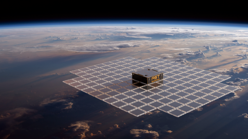 Rendering of AST SpaceMobile satellite in orbit. Image: AST SpaceMobile