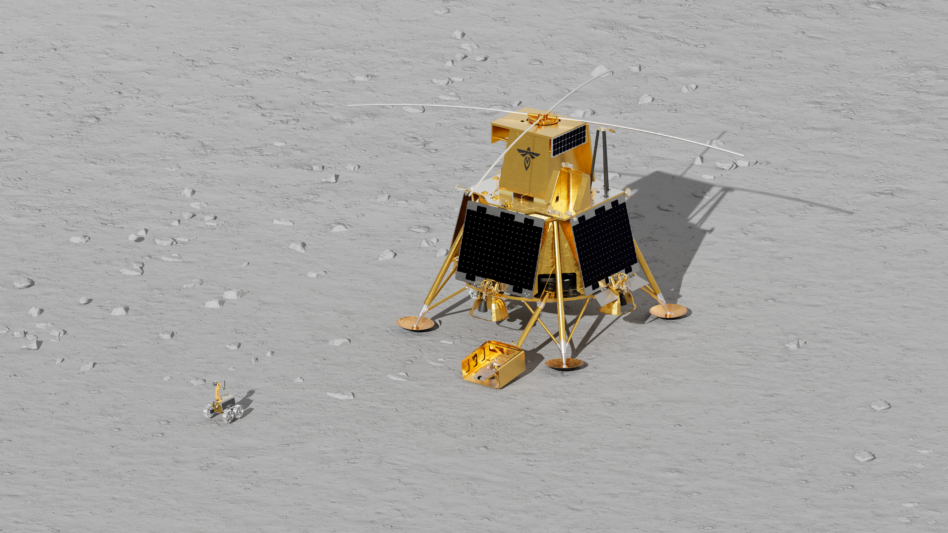 Far-side rendering of Firefly's Blue Ghost Mission 2 lander. Image: Firefly Aerospace