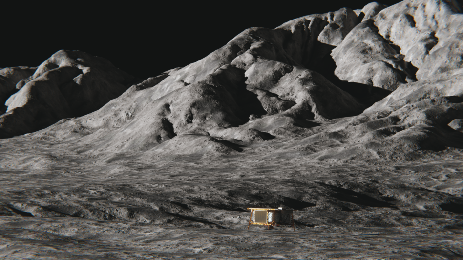 A rendering of Instinct's lander on the Moon. Image: Instinct Space
