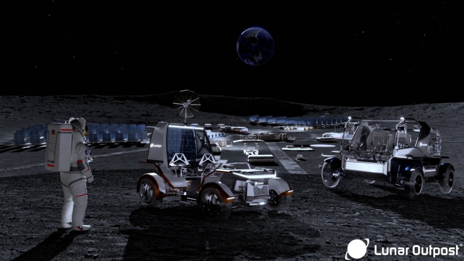 A rendering of Lunar Outpost's Pegasus and Eagle rovers. Image: Lunar Outpost