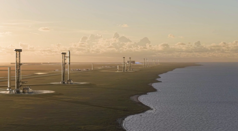 Rendering of future Starbase, Louisiana spaceport. Image: SpaceX