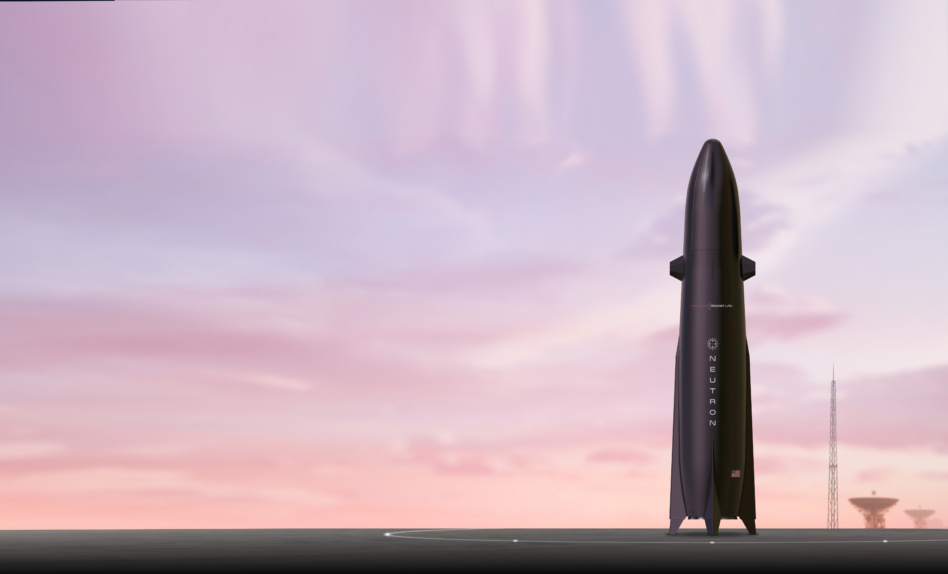 Rendering of Neutron rocket on the pad. Image: Rocket Lab