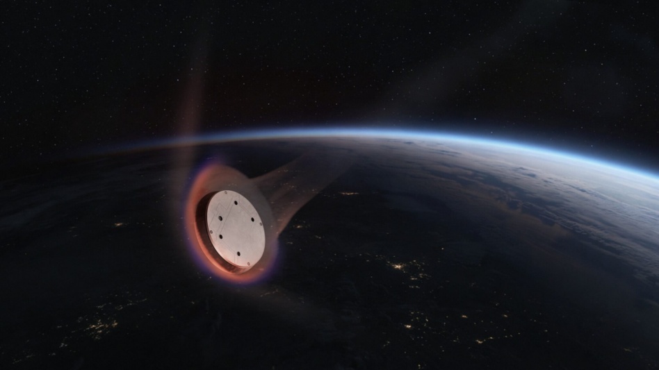 Rendering of Space's Starfall reentry capsule. Image: SpaceX