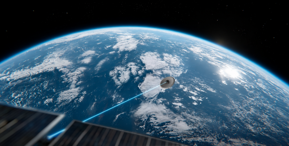 A rendering of PHOENIX 2 using Astrolight's laser comms. Image: ATMOS Space Cargo