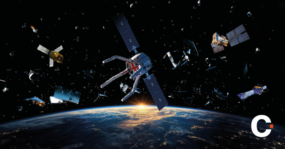 A rendering of the ClearSpace debris removal sat. Image: ClearSpace